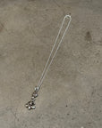 CHROME HEARTS FLEUR CROSSBALL NECKLACE ‘SILVER’