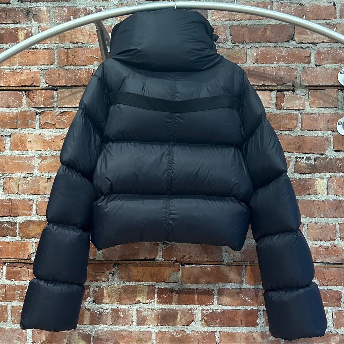 RICK OWENS FW18 SISYPHUS FUNNEL NECK PUFFER JACKET ‘BLACK’