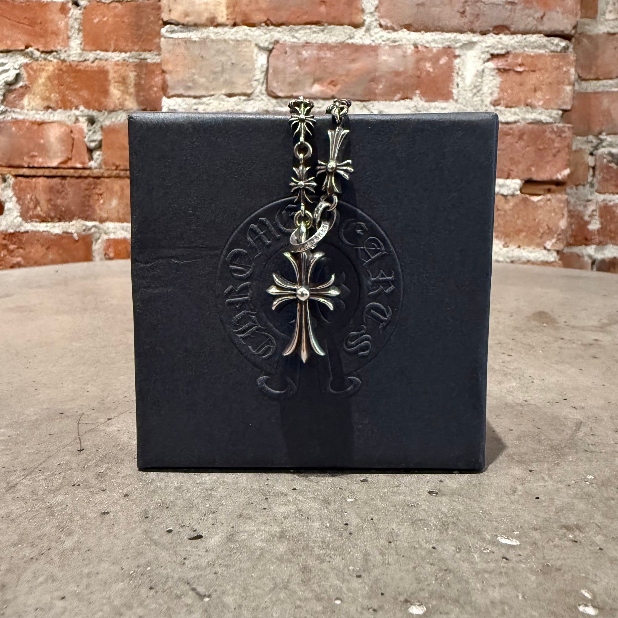 CHROME HEARTS TINY-E ROSARY NECKLACE 'SILVER'