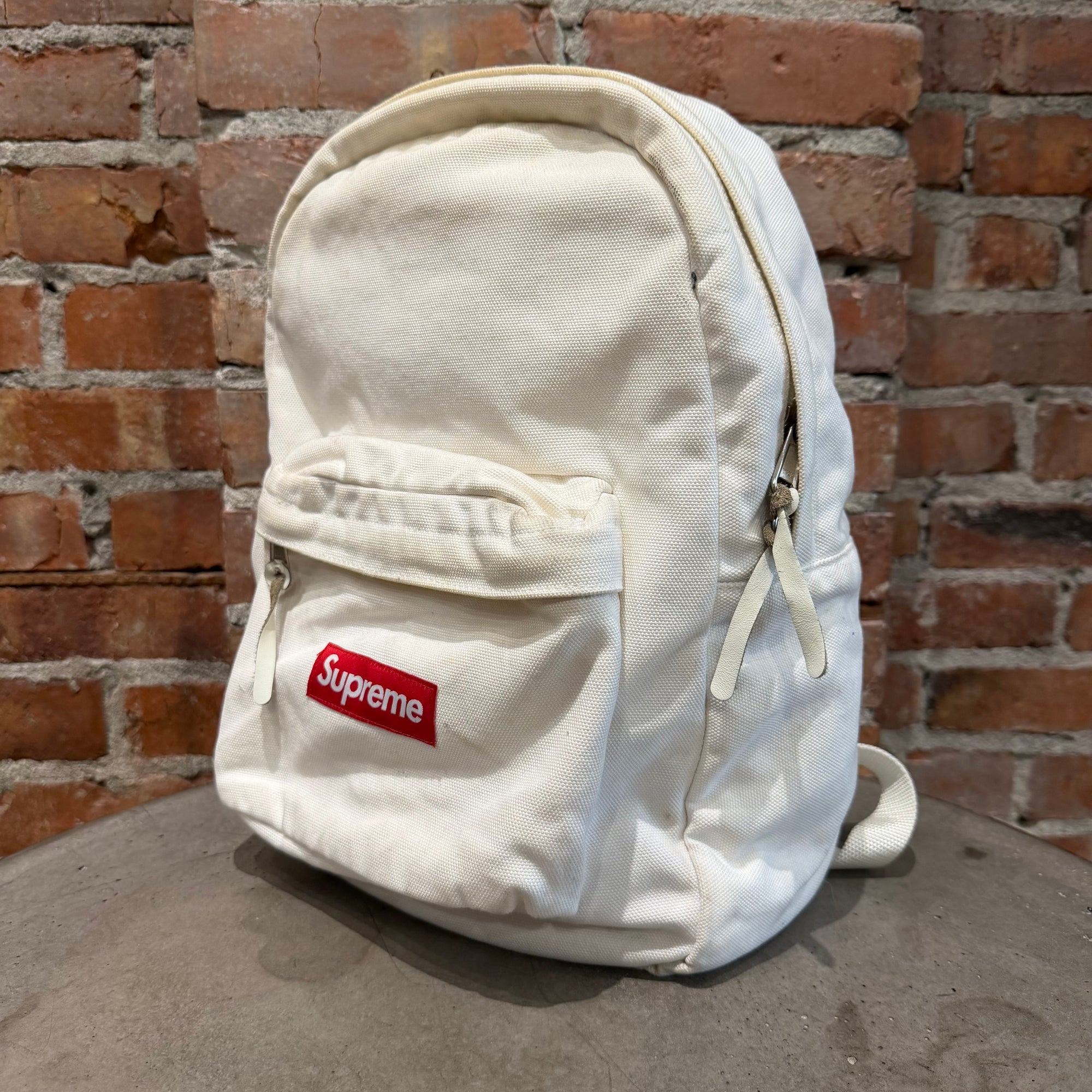 SUPREME SS16 CANVAS BOGO CANVAS BACKPACK ‘WHITE/RED’
