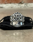 DEAL DESIGN HALF SHADE ARMOR RING 'SILVER'