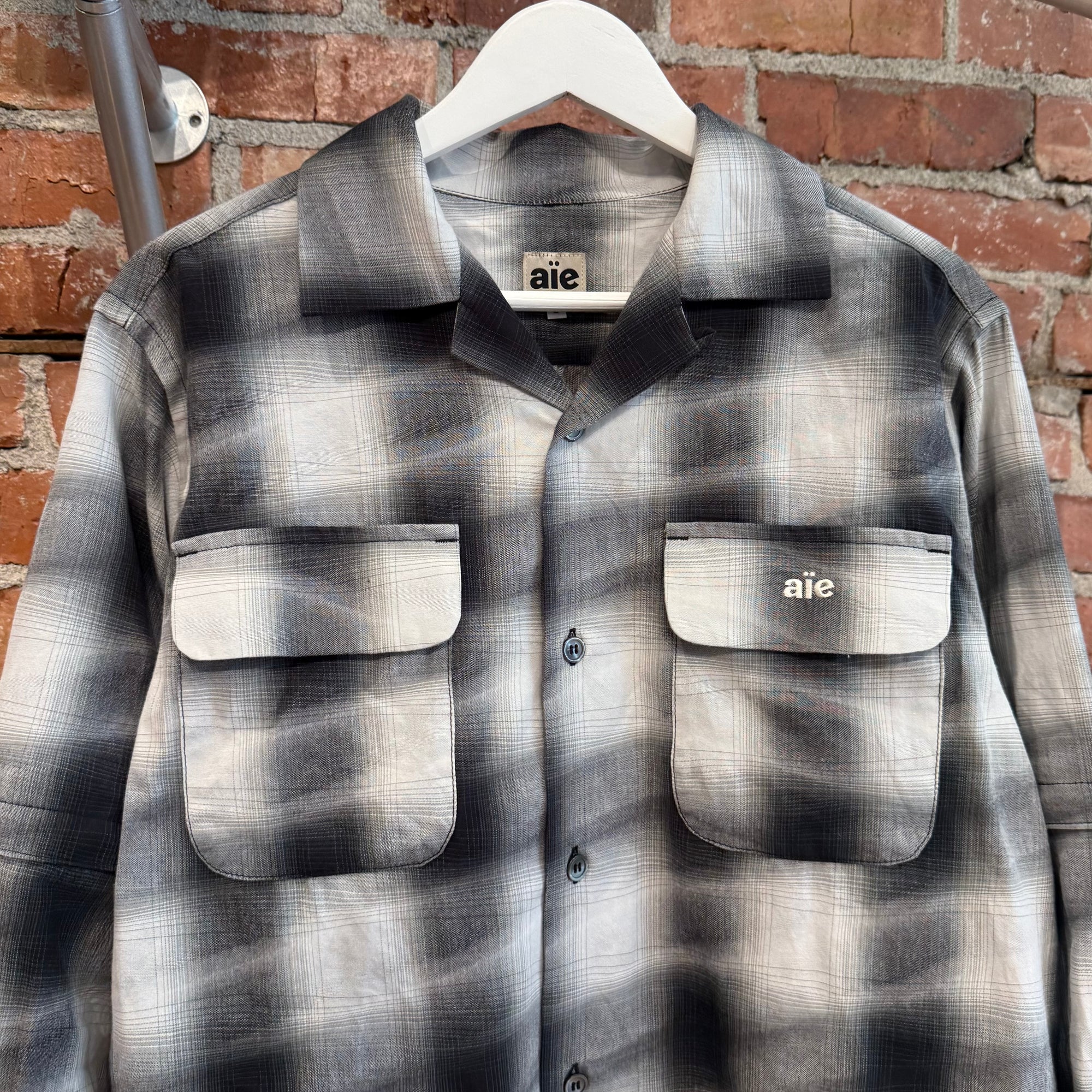 AÏE CONVERTIBLE FLANNEL SHIRT ‘MULTI’