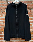 MONCLER KNIT FLEECE PANELED ZIP UP JACKET ‘BLACK’