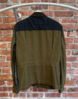 CDG HOMME PLUS REVERSIBLE FRILL LINED WORK JACKET ‘OLIVE’