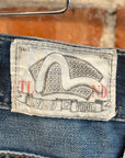 EVISU X PUMA THRASHED STRAIGHT LEG DENIM 'BLUE/MINT'
