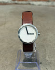 ISSEY MIYAKE TWELVE MINI ANALOG LEATHER WATCH ‘BROWN/WHITE’