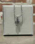 DEAL DESIGN GL CROSS XXS ONYX NECKLACE ‘SILVER’