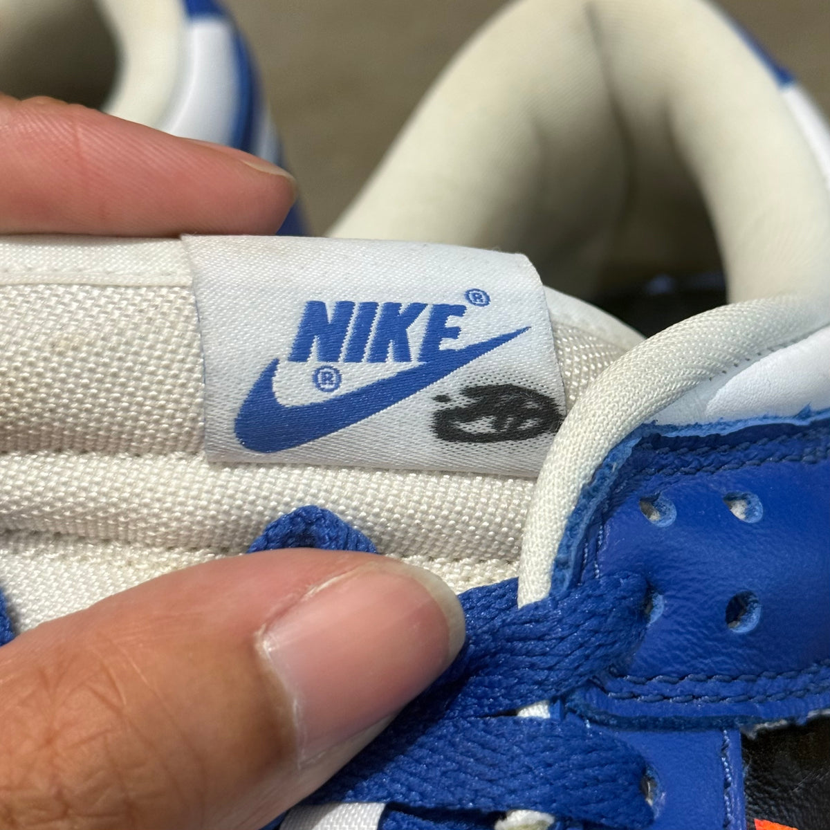 CHROME HEARTS MATTY BOY NIKE DUNK LOW SNEAKERS ‘WHITE/BLUE’