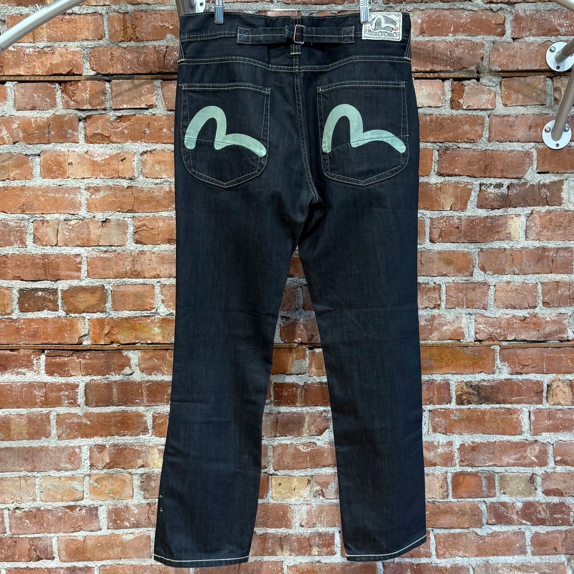 EVISU X PUMA BUCKLE-BACK STRAIGHT DENIM ‘INDIGO/MINT’