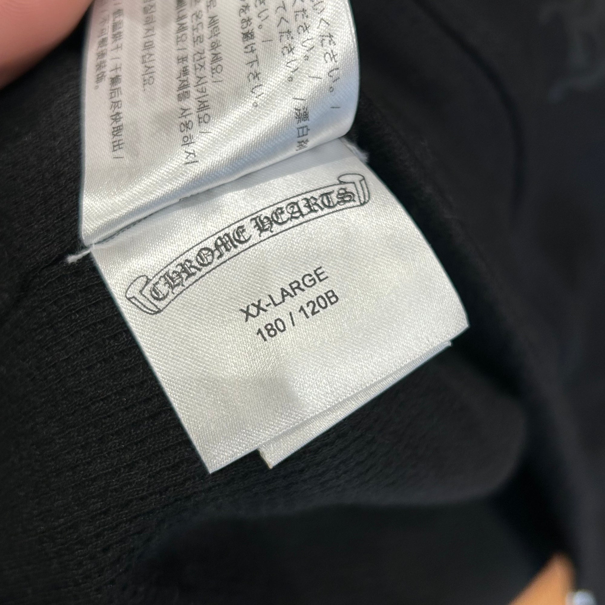 CHROME HEARTS HORSESHOE FLORAL THERMAL ZIP HOODIE ‘BLACK’