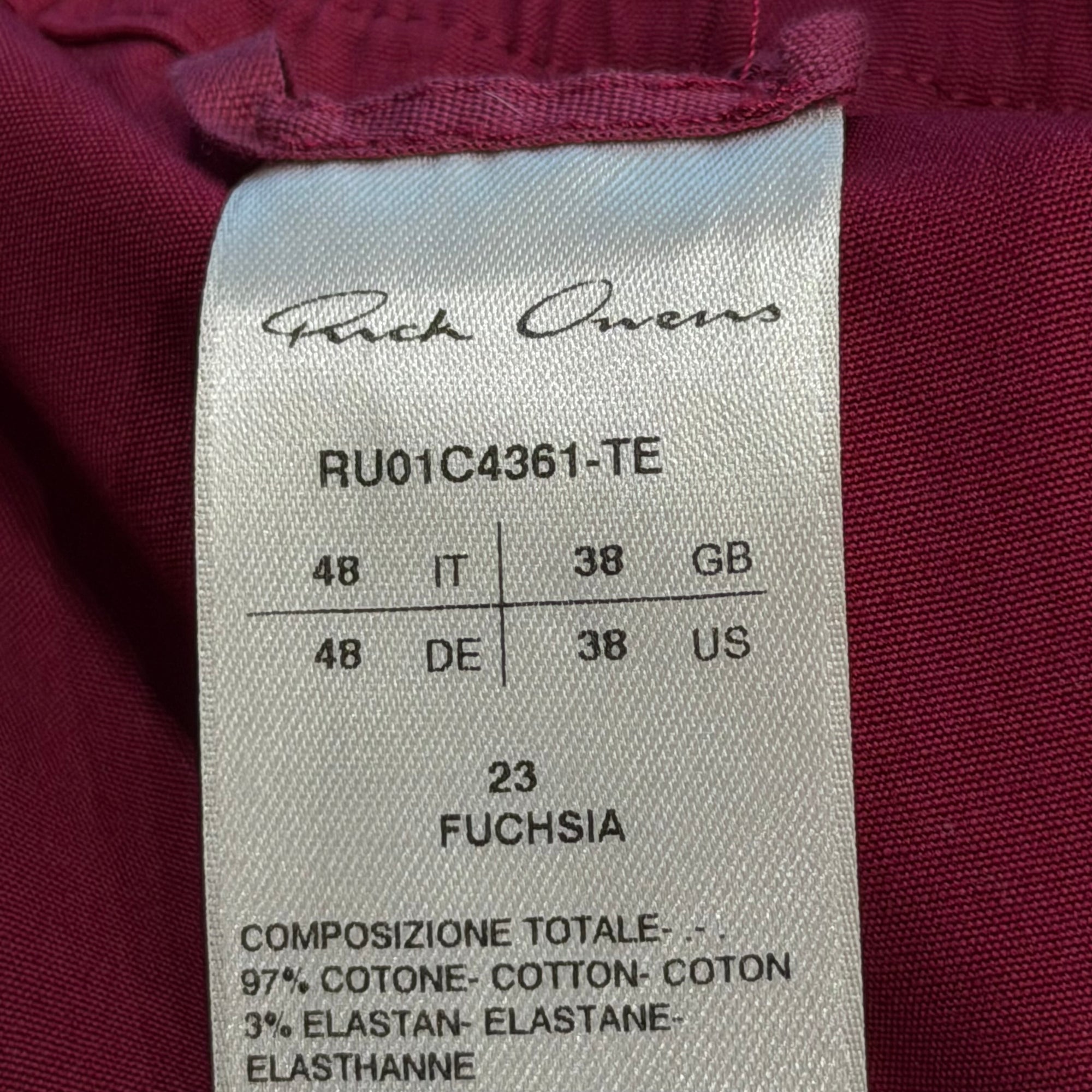 RICK OWENS SS23 EDFU BELA PANTS ‘FUCHSIA’