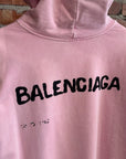 BALENCIAGA SS23 STENCIL LOGO HOODIE ‘PINK’