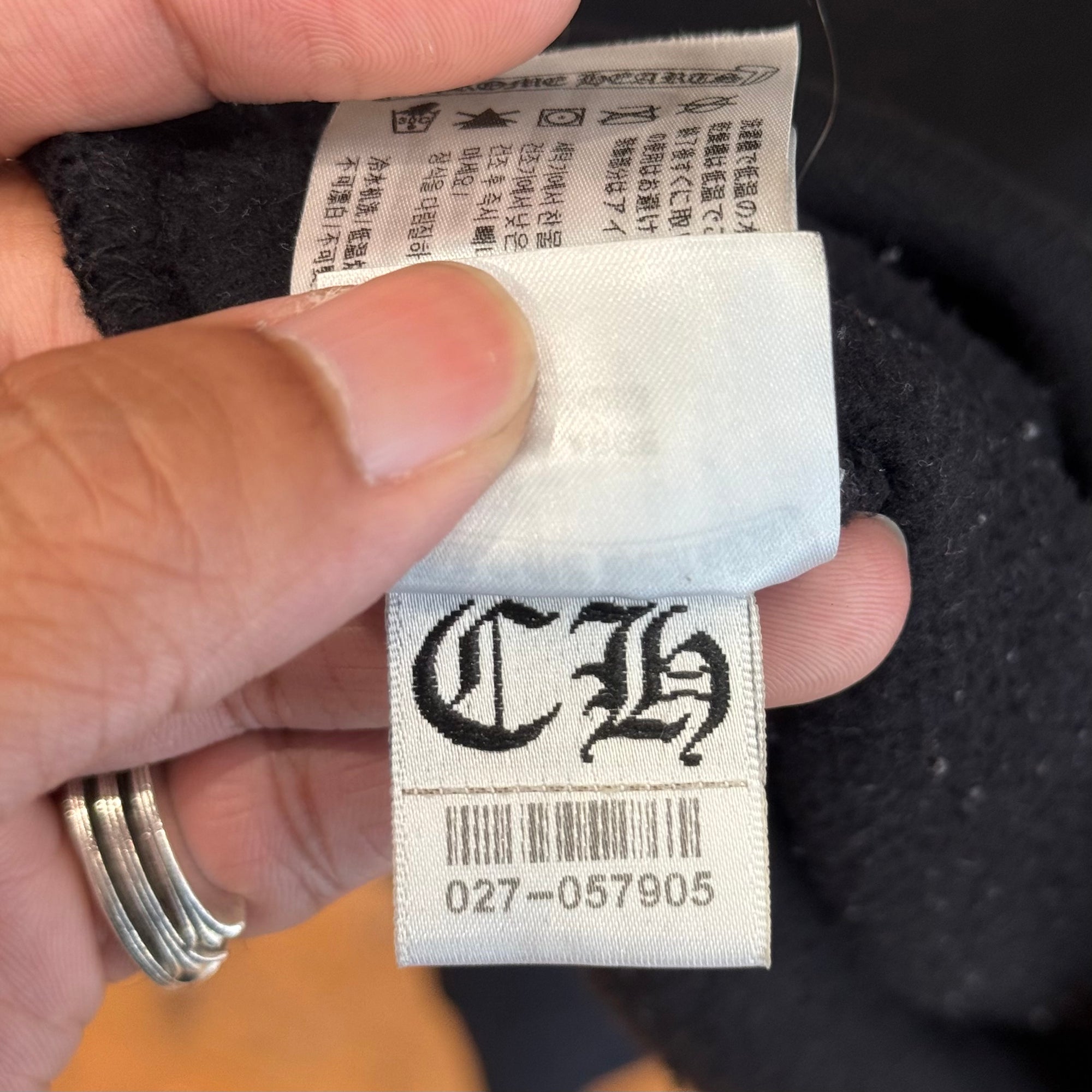 CHROME HEARTS EYE CHART MULTI-LOGO ZIP HOODIE ’BLACK’