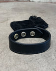 CHROME HEARTS ADJUSTABLE CROSS BALL LEATHER BRACELET ‘BLACK’