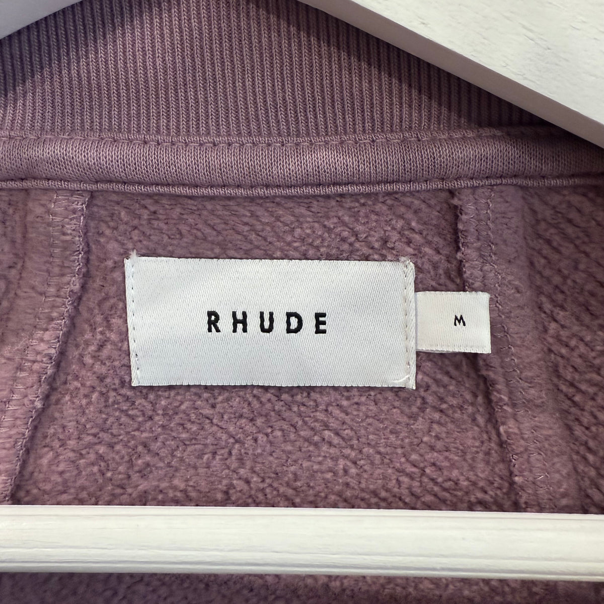 RHUDE LOGO PRINT SLOUCHY CREWNECK ‘MAUVE’
