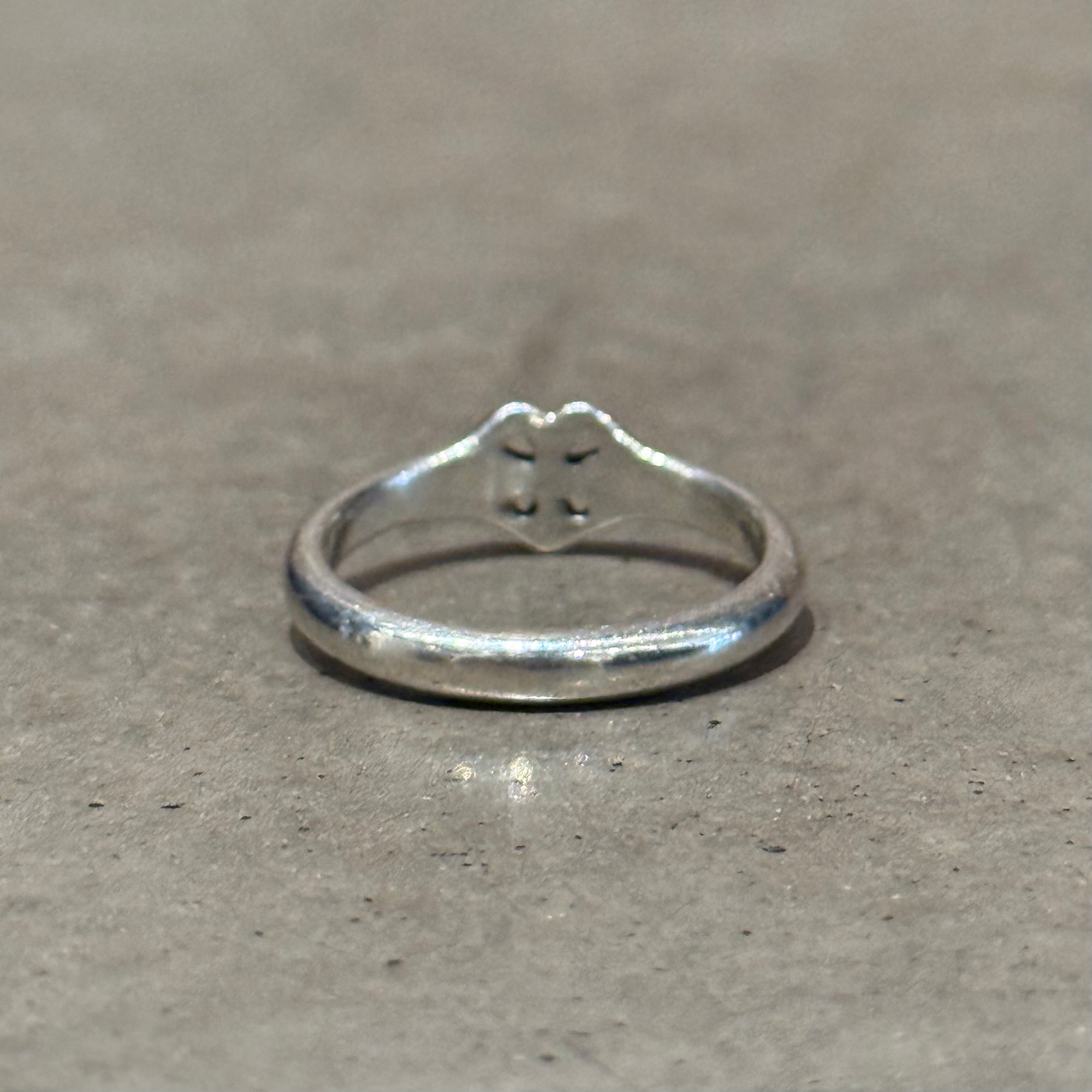 CHROME HEARTS PLUS CROSS HEART BUBBLE GUM RING ‘SILVER’