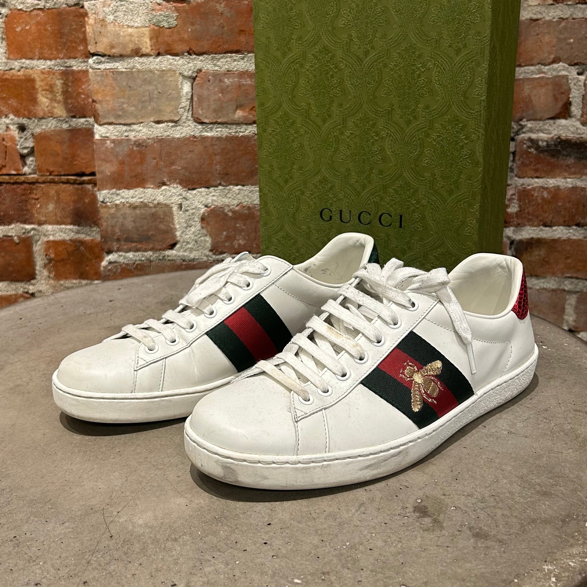 GUCCI ACE BEE LOGO SNEAKERS ‘WHITE’