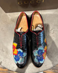 GUCCI FLORAL EMBROIDERY OXFORD SHOES ‘BLACK’