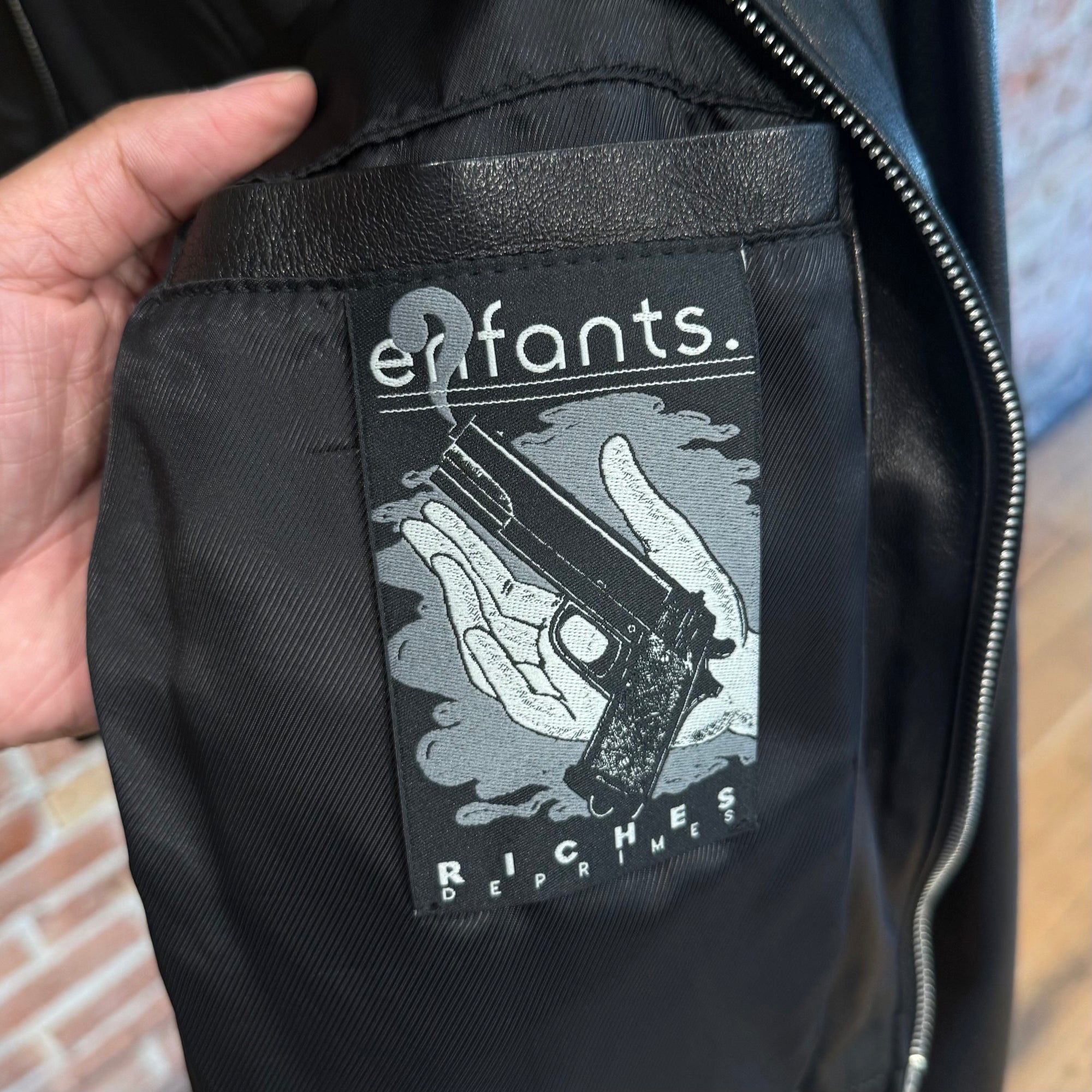 ENFANTS RICHES DEPRIMES SS25 WESTERN LEATHER JACKET ‘BLACK’