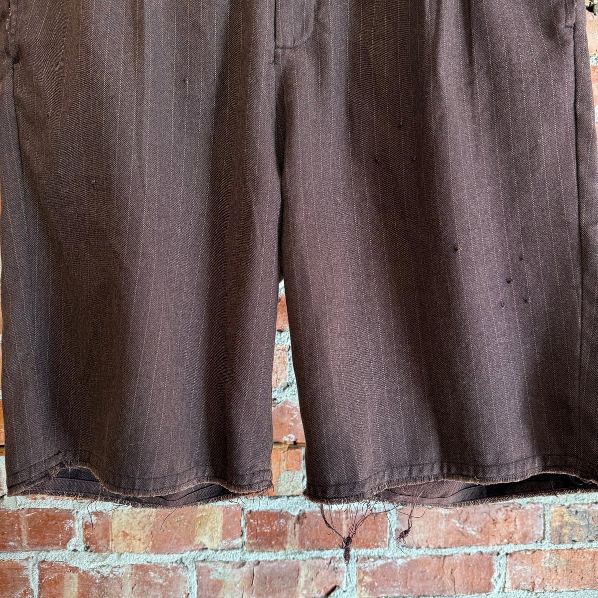 PALY HOLLYWOOD SS26 STRIPED DRESS SHORTS ‘BROWN’