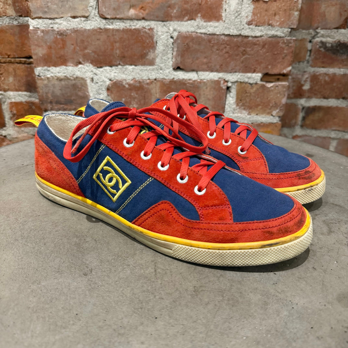 CHANEL SS08 HARLEQUIN CANVAS SNEAKERS ‘MULTI’