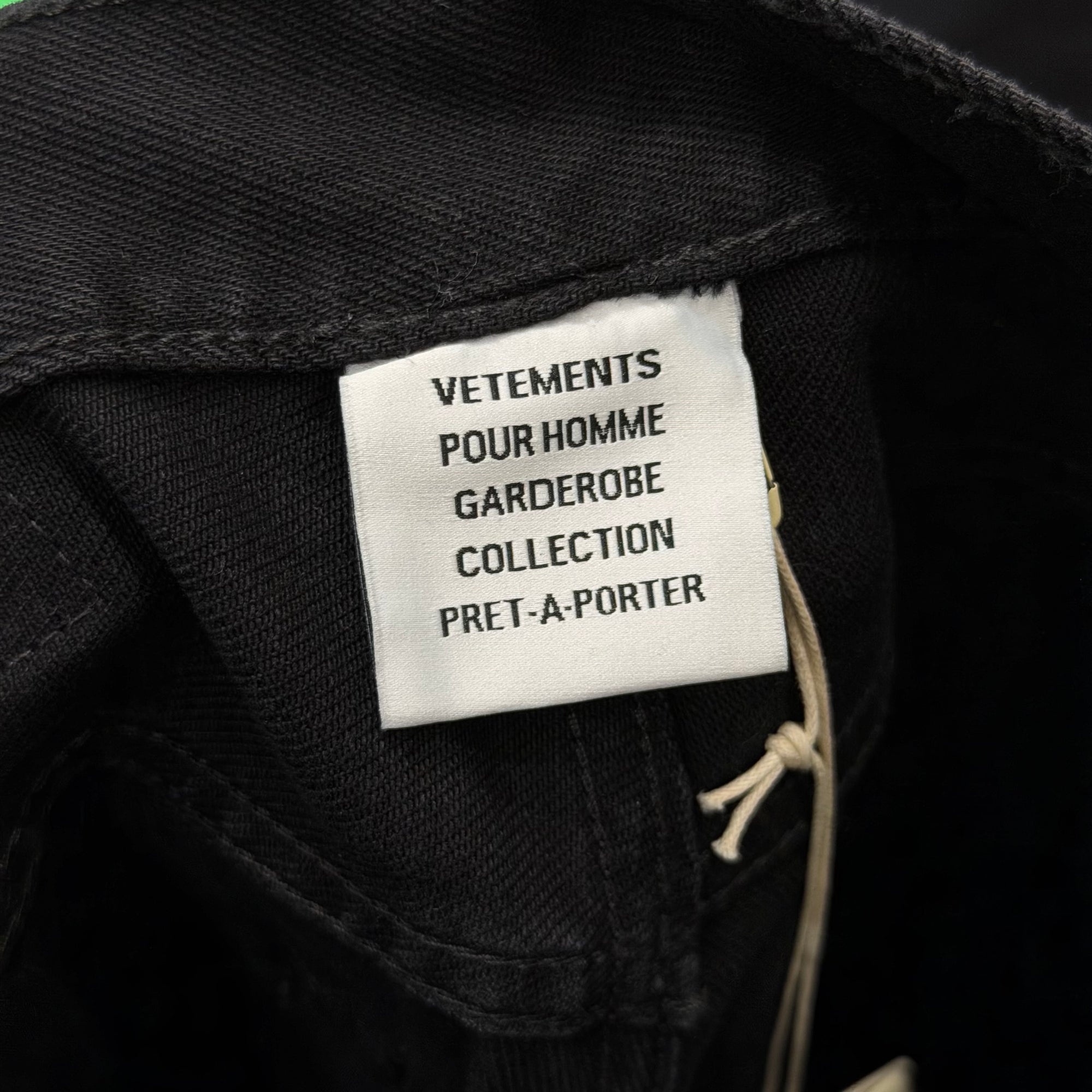 VETEMENTS SS19 RHINESTONE EMBELLISHED STRAIGHT DENIM  ‘BLACK’
