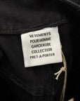 VETEMENTS SS19 RHINESTONE EMBELLISHED STRAIGHT DENIM  ‘BLACK’