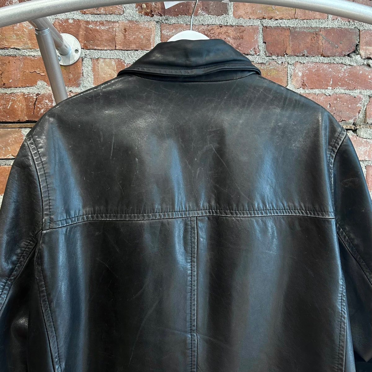 PRADA FW99/00 LEATHER CALFSKIN SHORT COAT ‘BLACK’