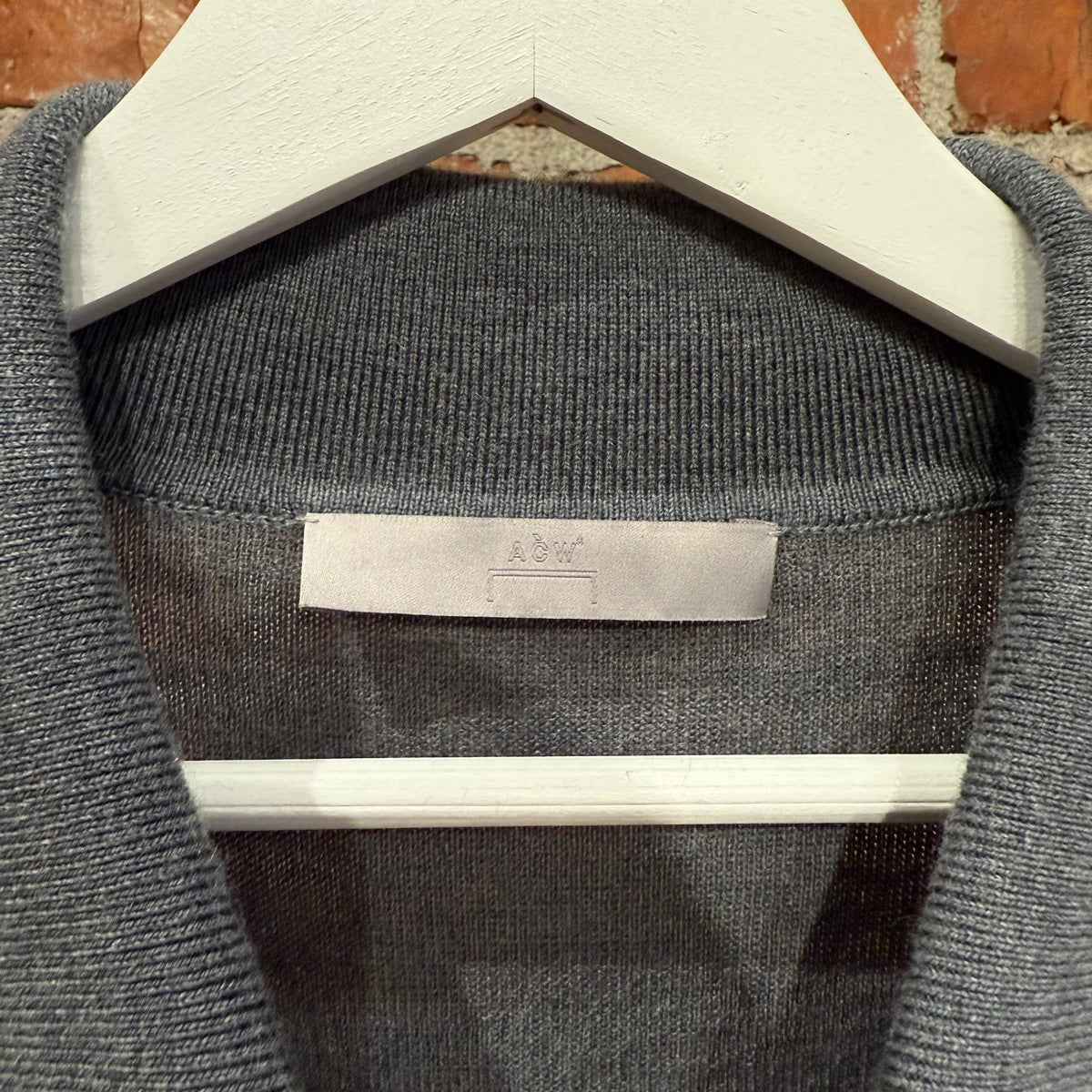 A-COLD-WALL RUGBY KNIT POLO LONGLSEEVE ‘GREY’