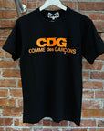 COMME DES GARÇONS CDG LOGO TEE ‘BLACK/ORANGE’