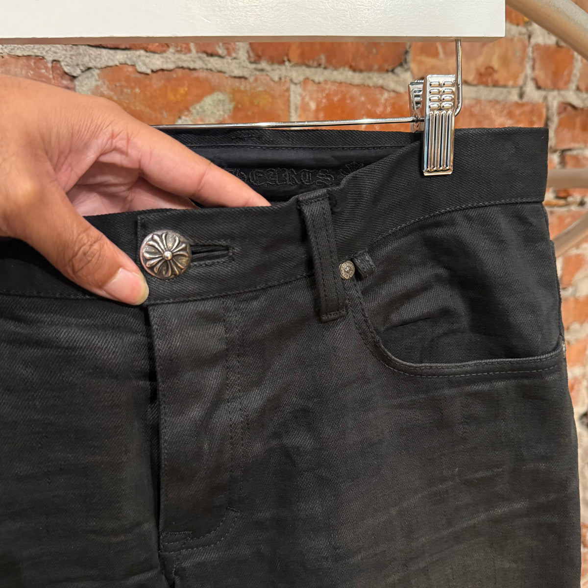 CHROME HEARTS 5 POCKET JAPANESE SELVEDGE DENIM ‘BLACK’