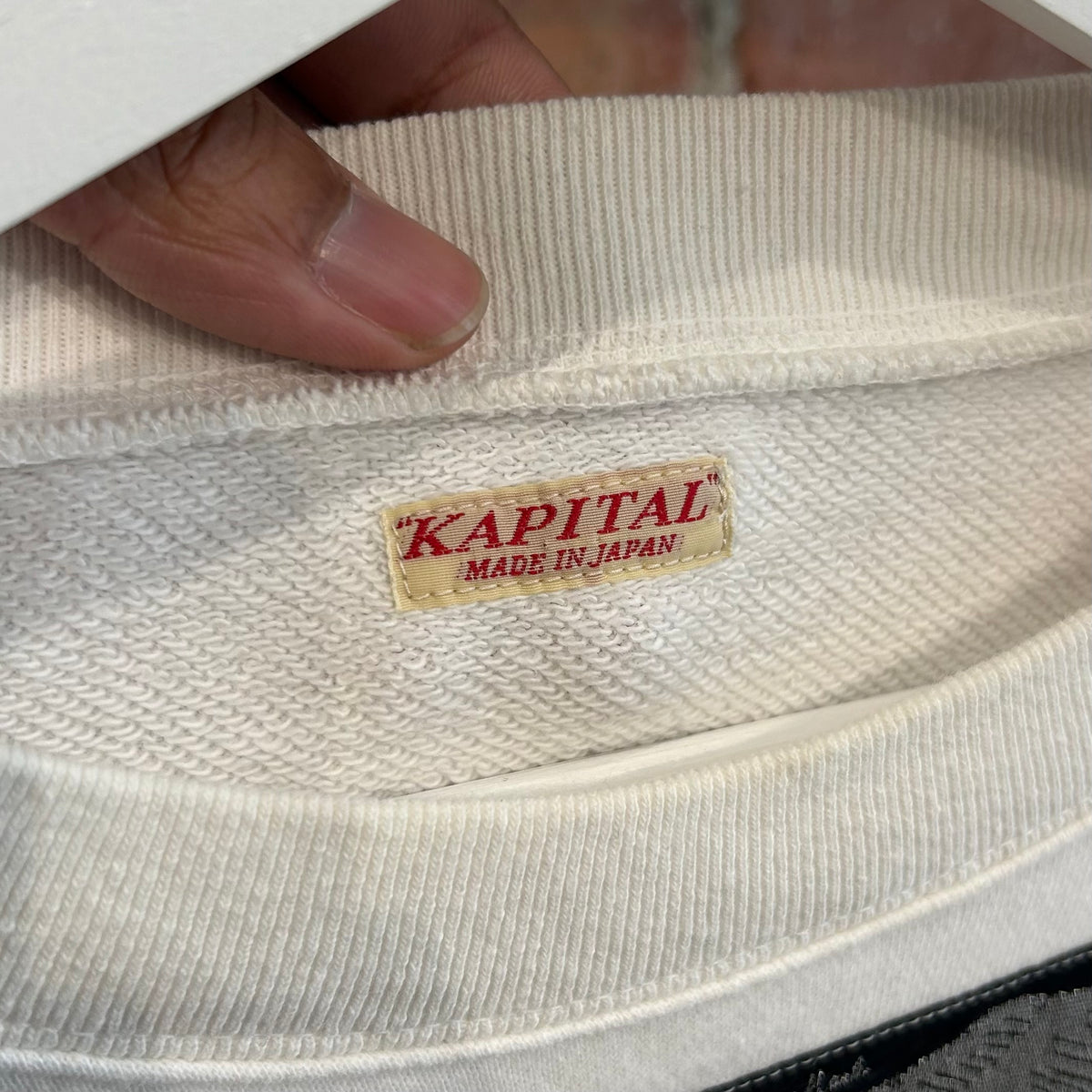 KAPITAL REVERED GOROS CREWNECK ‘WHITE’