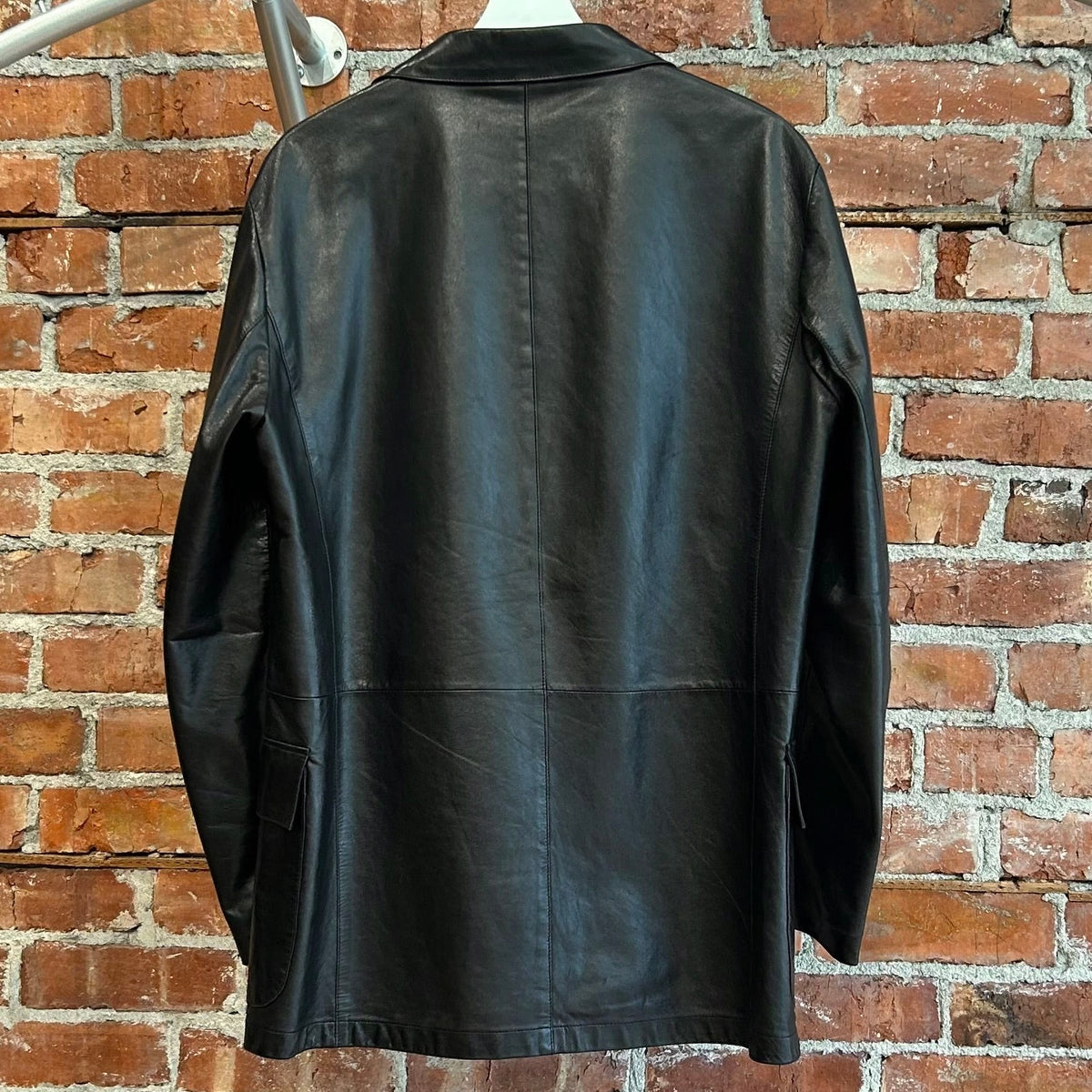 PRADA FW00 LEATHER LAMBSKIN SPORT COAT ‘BLACK’