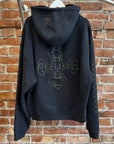 RHUDE CROSS MONOGRAM PULLOVER HOODIE ‘BLACK’