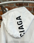 BALENCIAGA FW17 HOOD PRINT LOGO HOODIE ‘WHITE’