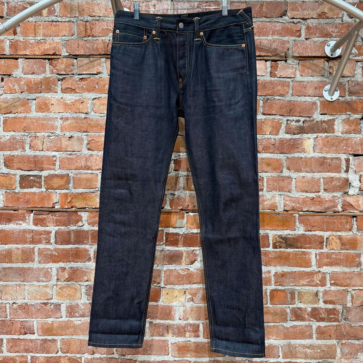 EVISU LOT 2017 YELLOW GULL SLIM STRAIGHT DENIM ‘INDIGO’