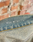 SAINT LAURENT SS15 D02 KNIFE CUT DENIM ‘MUD WASH BLUE’