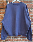 STUSSY COLLEGIATE LOGO BOXY CREWNECK ‘WASHED PURPLE’