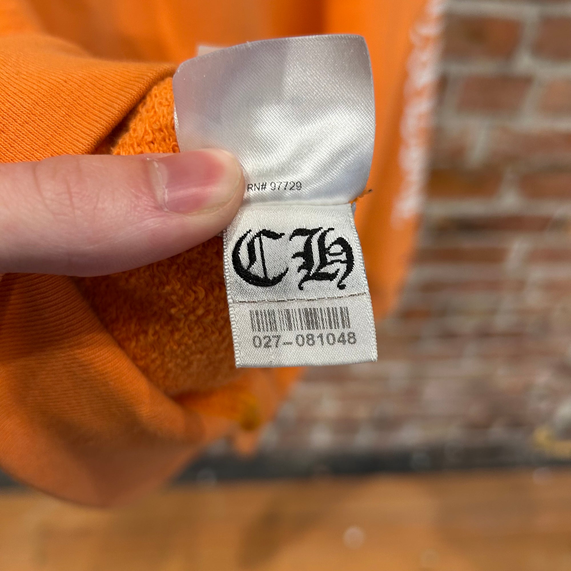 CHROME HEARTS MATTY BOY BUILD PULLOVER HOODIE ‘ORANGE’