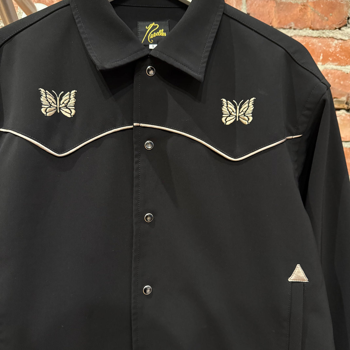 NEEDLES WESTERN SHIRT JACKET ‘BLACK/SILVER’