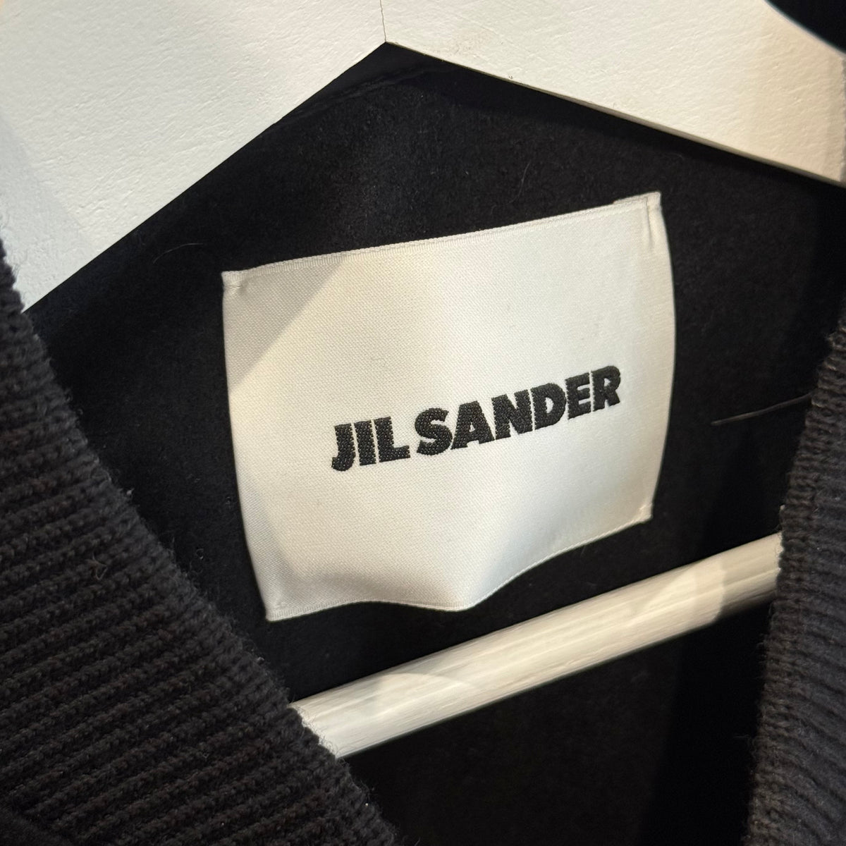JIL SANDER MELTON WOOL BOMBER JACKET ‘BLACK’