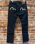EVISU LOT 2008 THIN GULL SLIM STRAIGHT DENIM ‘INDIGO/IVORY’
