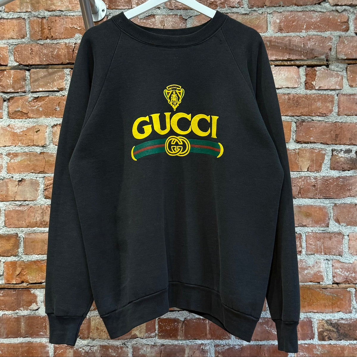 GUCCI 1980s BOOTLEG CREWNECK ‘BLACK’