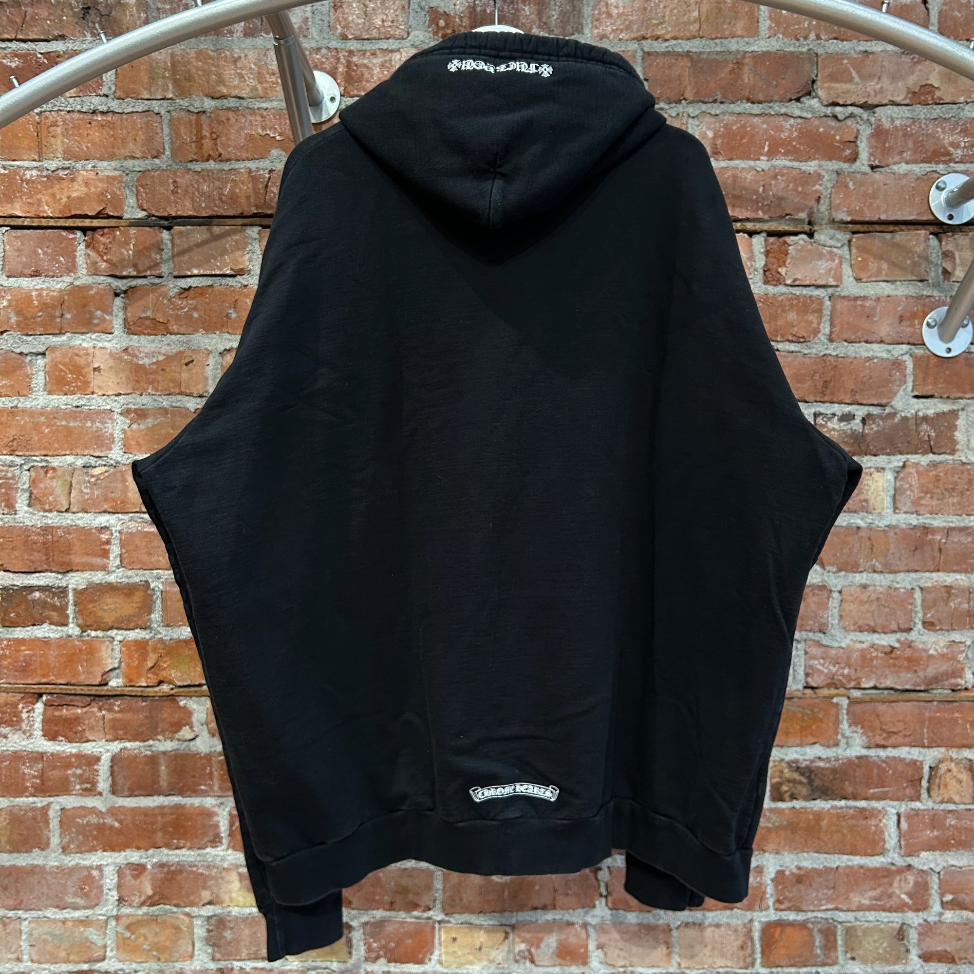 CHROME HEARTS VERTICAL SCRIPT PULLOVER HOODIE ‘BLACK’