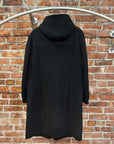 YOHJI YAMAMOTO CASHMERE DETACHEABLE HOODED TRENCH COAT ‘BLACK’