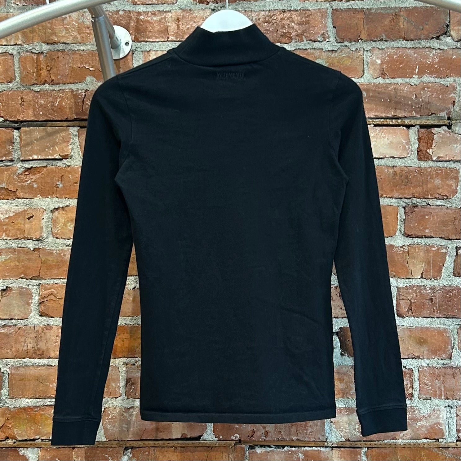 VETEMENTS AW20 "COLLAR" TURTLENECK ‘BLACK’