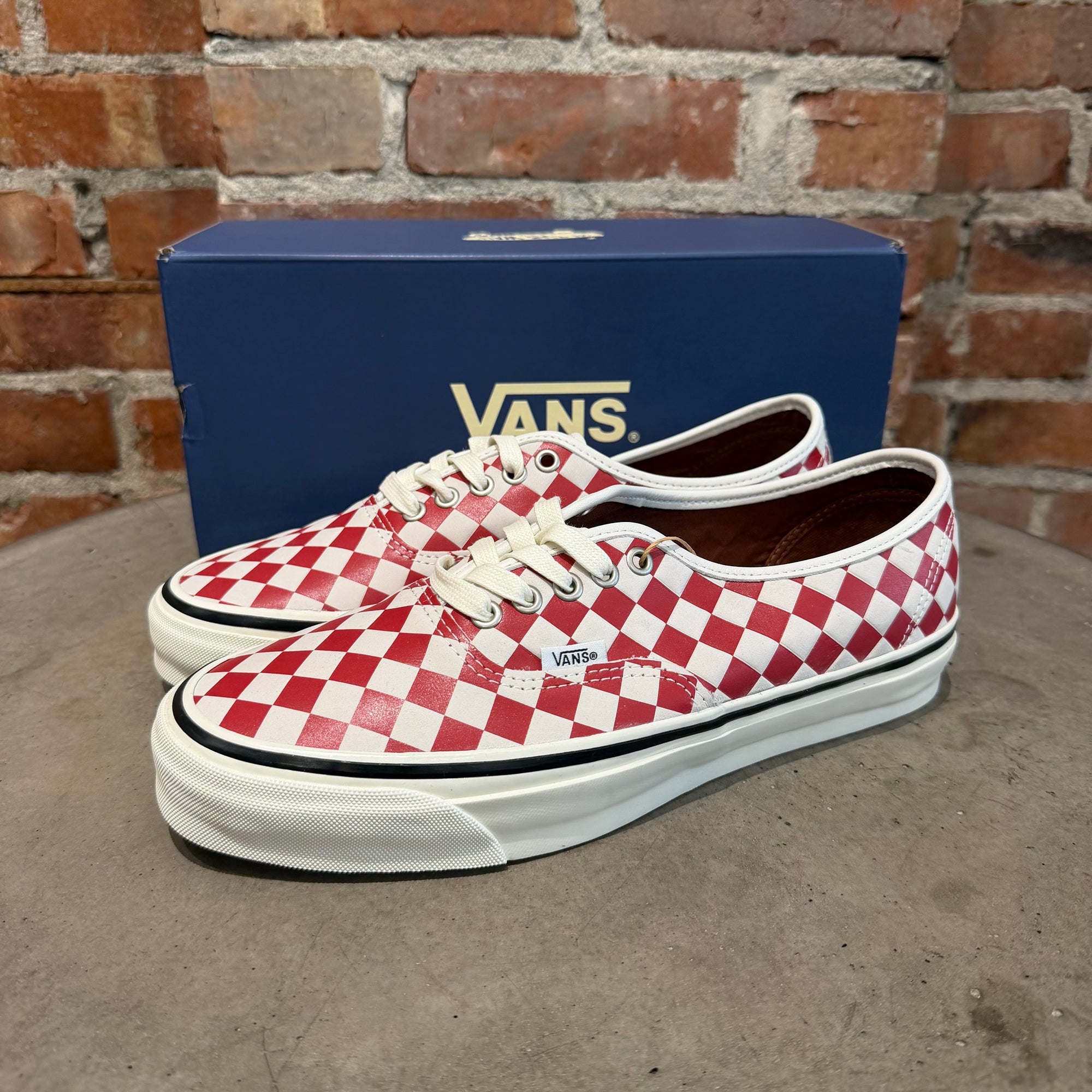 VANS PREMIUM LX AUTHENTIC DIAMOND CHECKERED VANS ‘RED/WHITE’