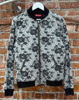 SUPREME SS17 QUILTED LACE FLORAL BOMBER ‘GREY’