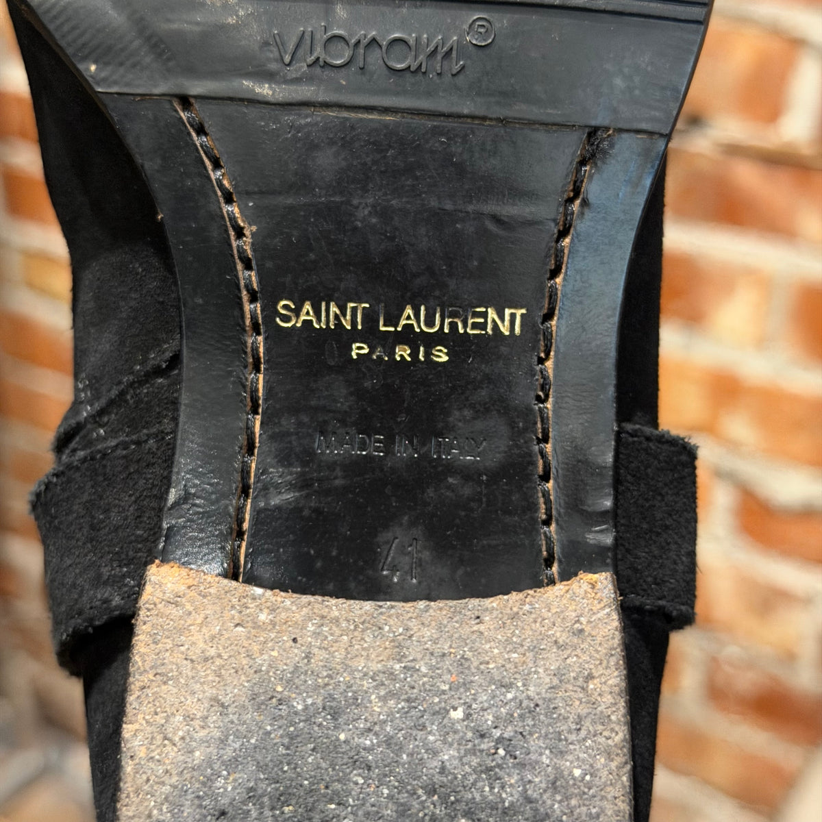 SAINT LAURENT FW13 SUEDE WYATT HARNESS BOOTS ‘BLACK’