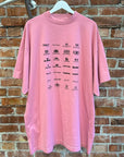 BALENCIAGA SS22 MULTI LOGO OVERSIZED TEE ‘PINK’